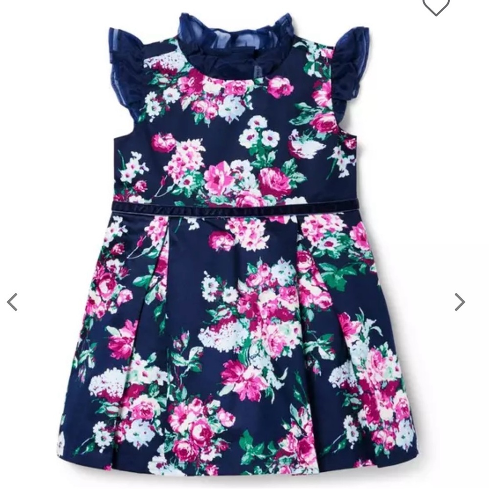 Janie and Jack Floral Satin Ruffle Dress size 2T, NWT